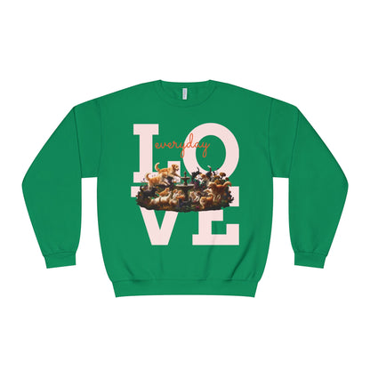 Love Everyday Cats & Dogs Unisex NuBlend Crewneck Sweatshirt