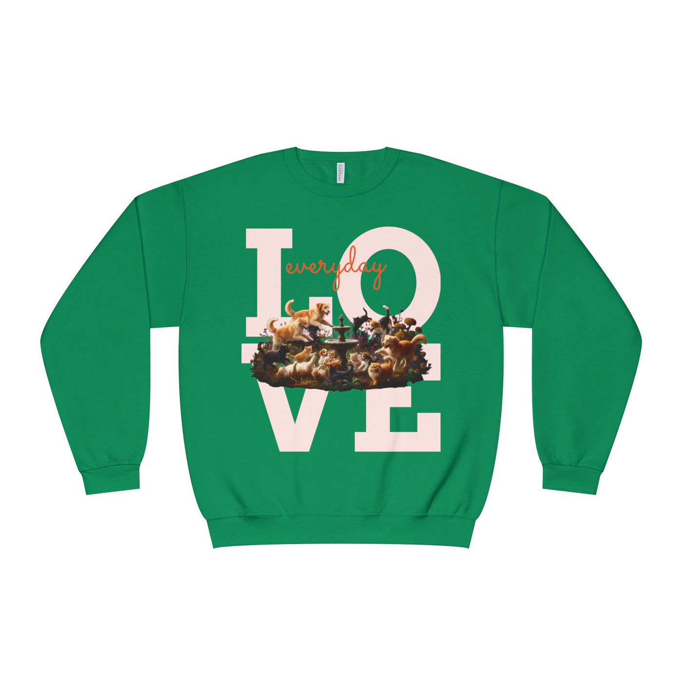 Love Everyday Cats & Dogs Unisex NuBlend® Crewneck Sweatshirt