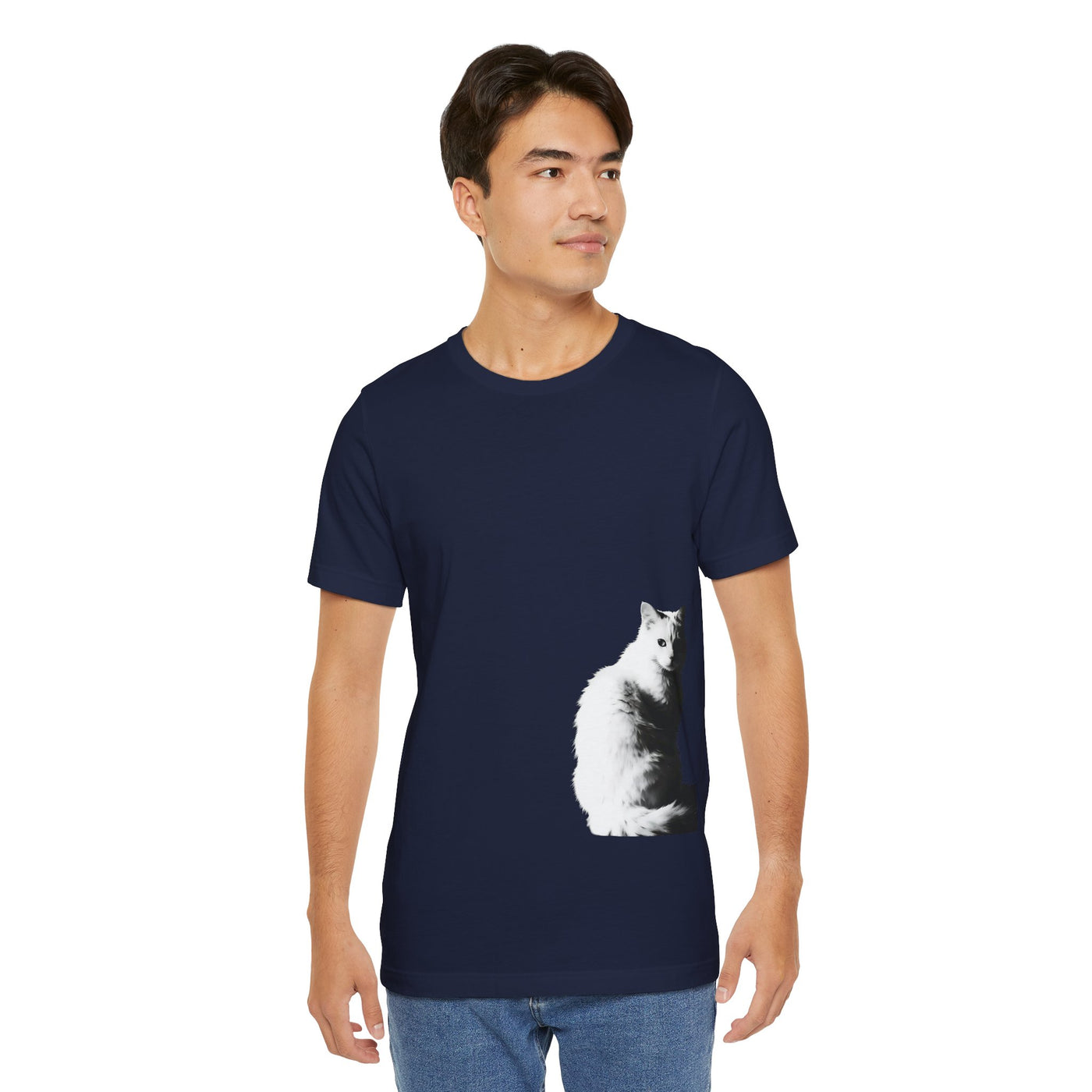 Cat Lover outlined style 1 Unisex Tee, Cat T-Shirt, Gifts for Cat Owners, Cute Cat Apparel, Pet Lover's Shirt, Everyday Casual Wear