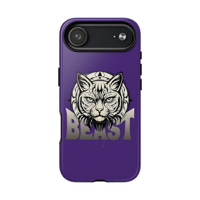 Beast Cat Purple Tough Magnetic iPhone 17 / 17 Air / Pro / Pro Max Protective Case support MagSafe