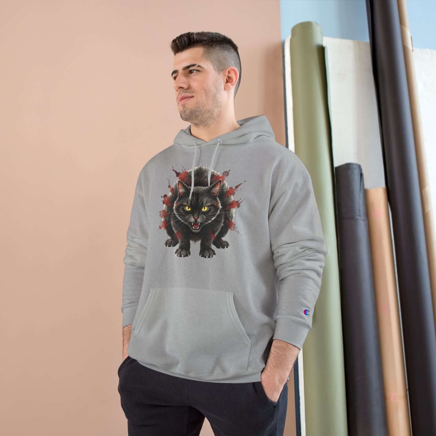 Mad Cat Men and Women Champion Hoodie style 3