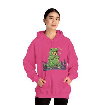 Cat cosplay Godzilla Funny Design Unisex Hoodie style 2