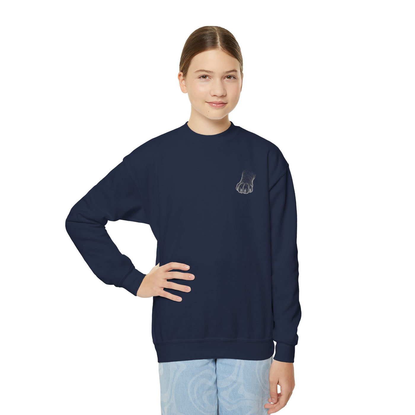 Black Cat style 1 Youth Crewneck Sweatshirt - Cozy & Cute