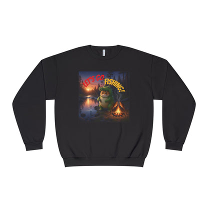 Crocodile Cat Fishing Unisex NuBlend Sweatshirt style 2