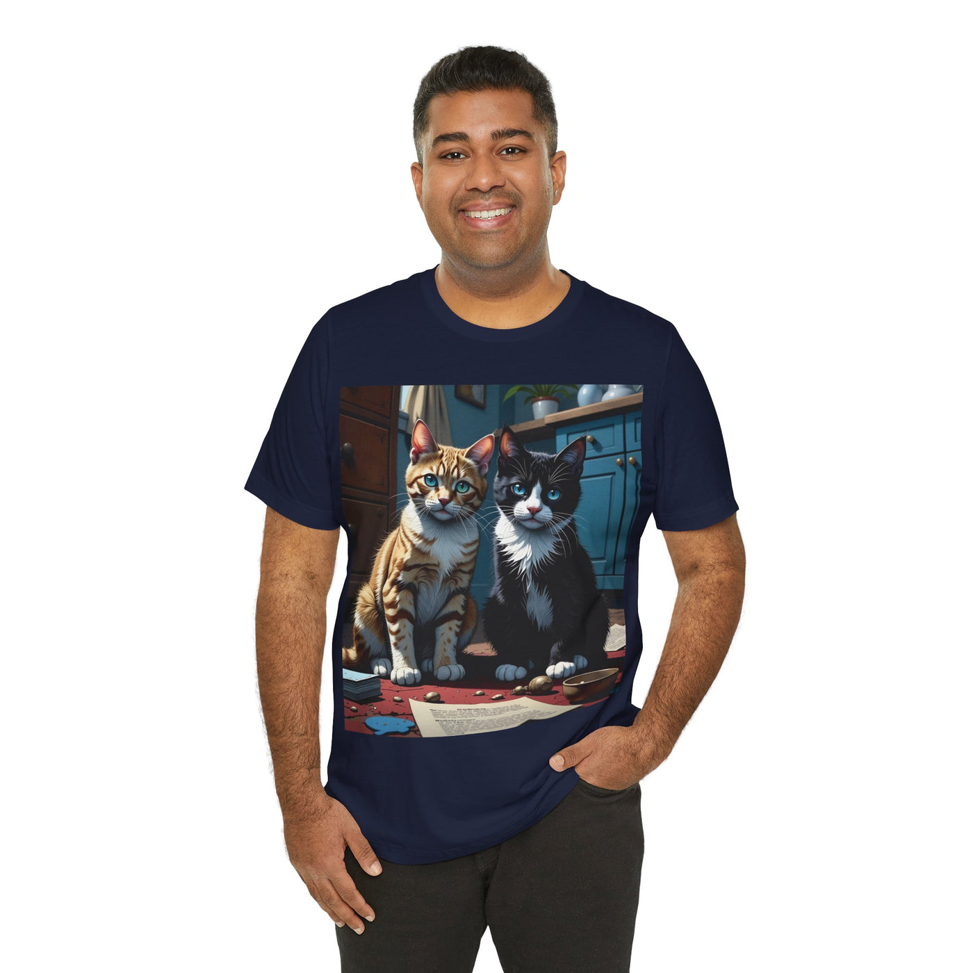 Adorable Cat Lovers Tee style 1- Cute Cat Graphic Tee, Pet Lover Gift, Animal T-Shirt, Birthdays, Cat Enthusiasts, Everyday Wear