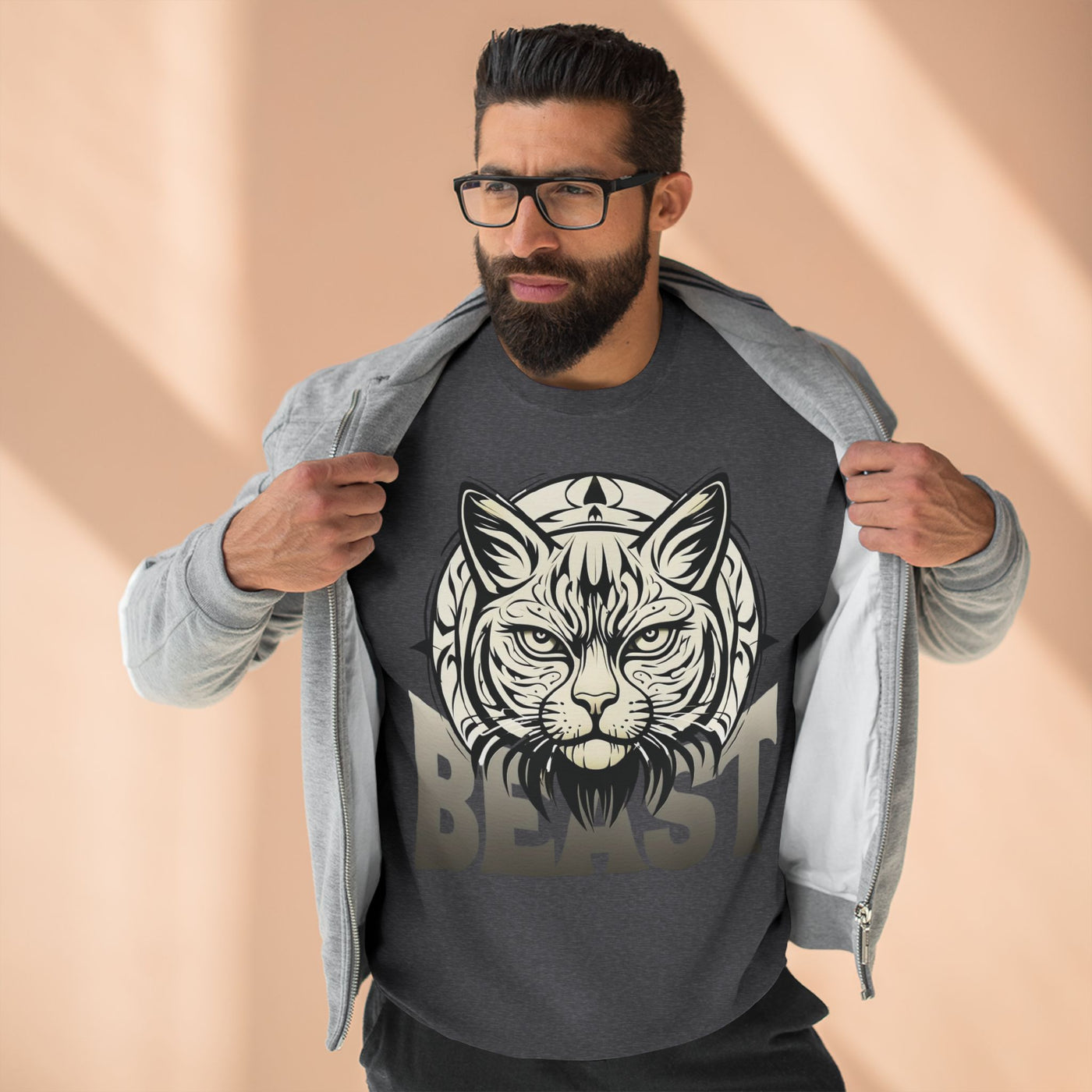 "Beast" Cat Lover style 2 Unisex Crewneck Sweatshirt