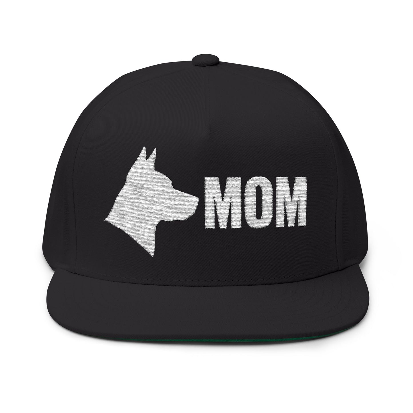 Stylish Embroidered Dog Mom Flat Bill Cap style 5
