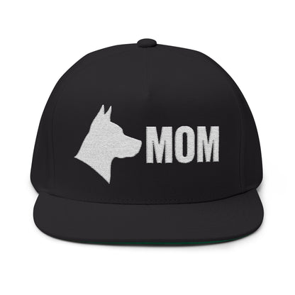 Stylish Embroidered Dog Mom Flat Bill Cap style 5