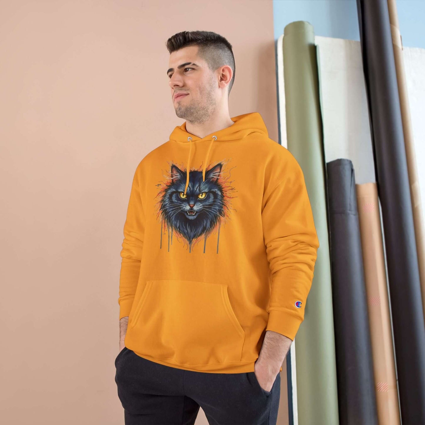 Mad Cat Men and Women Champion Hoodie style 2