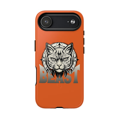 Beast Cat Orange Tough Magnetic iPhone 17 / 17 Air / Pro / Pro Max Protective Case support MagSafe