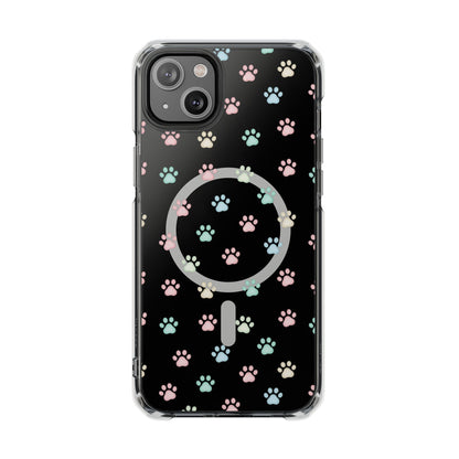 Cute Cat Paw iPhone 16 series Magnetic Clear Impact Case