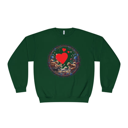 Cats & Dogs Full of Love Unisex NuBlend Crewneck Sweatshirt