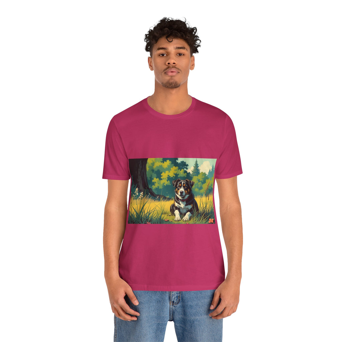 Adorable Dog comic style 2 Unisex Soft Tee | Cute Dog Lover's Shirt, Animal Graphic T-Shirt, Pet Themed Gift, Casual Wear