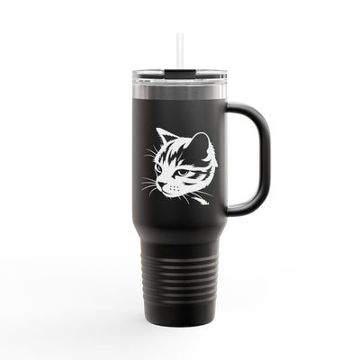 Cat Lover's Insulated Travel Mug, 40oz - Perfect for Coffee, Tea, Gifts for Pet Owners, Cat-Themed Drinkware, Valentine's Day, Birthday