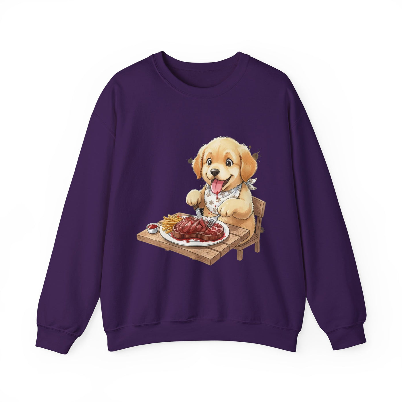 Watercolor painting style 4 Men & Women Cute Cat Pile Crewneck Sweatshirt