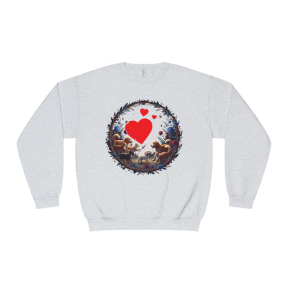 Cats & Dogs Full of Love Unisex NuBlend Crewneck Sweatshirt