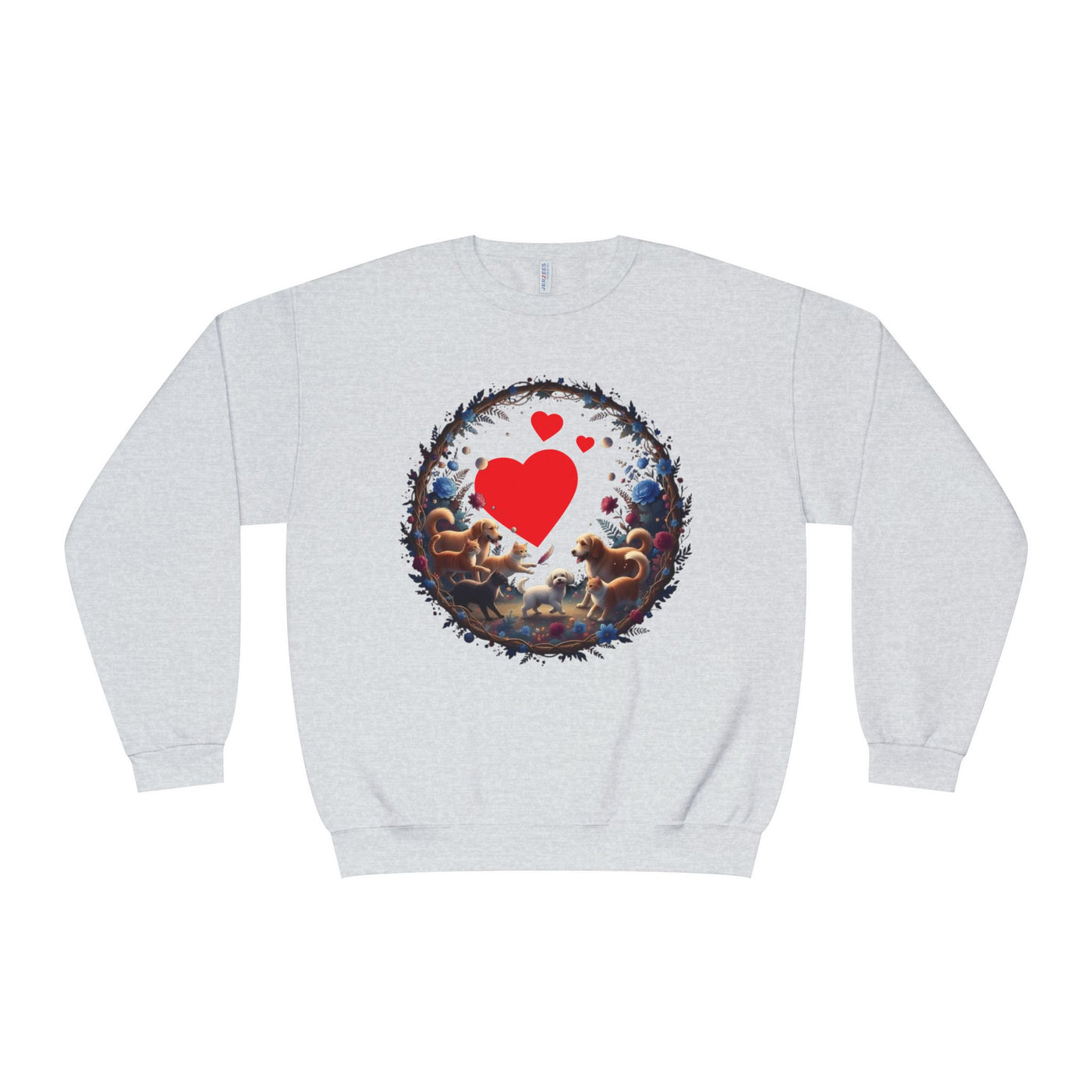 Cats & Dogs Full of Love Unisex NuBlend® Crewneck Sweatshirt