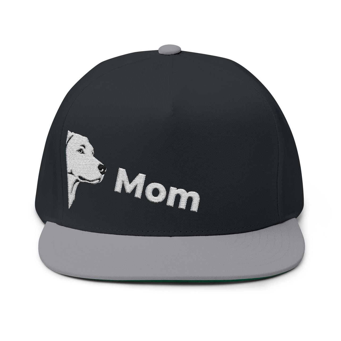 Stylish Embroidered Dog Mom Flat Bill Cap style 4