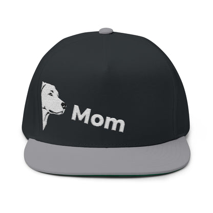 Stylish Embroidered Dog Mom Flat Bill Cap style 4
