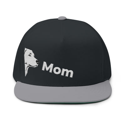 Dog Mom style 4 Flat Bill Cap | Stylish Pet Lover Hat | Perfect Gift for Dog Owners | Embroidered Dog Mom Cap | Fun Pet Accessories