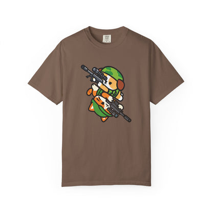 Cute Soldier Sniper Dog & Cat Unisex Graphic T-Shirt