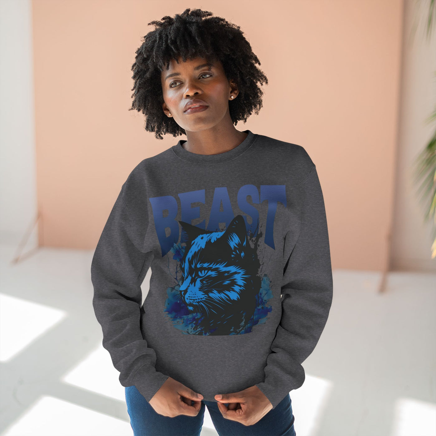 "Beast" Cat Lover style 1 Unisex Crewneck Sweatshirt