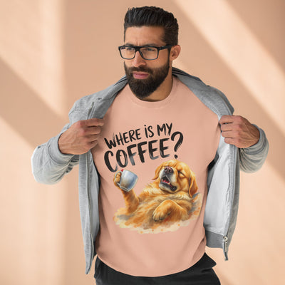 "Where is my coffee?" Dog Watercolor style 2 Unisex Crewneck Sweatshirt