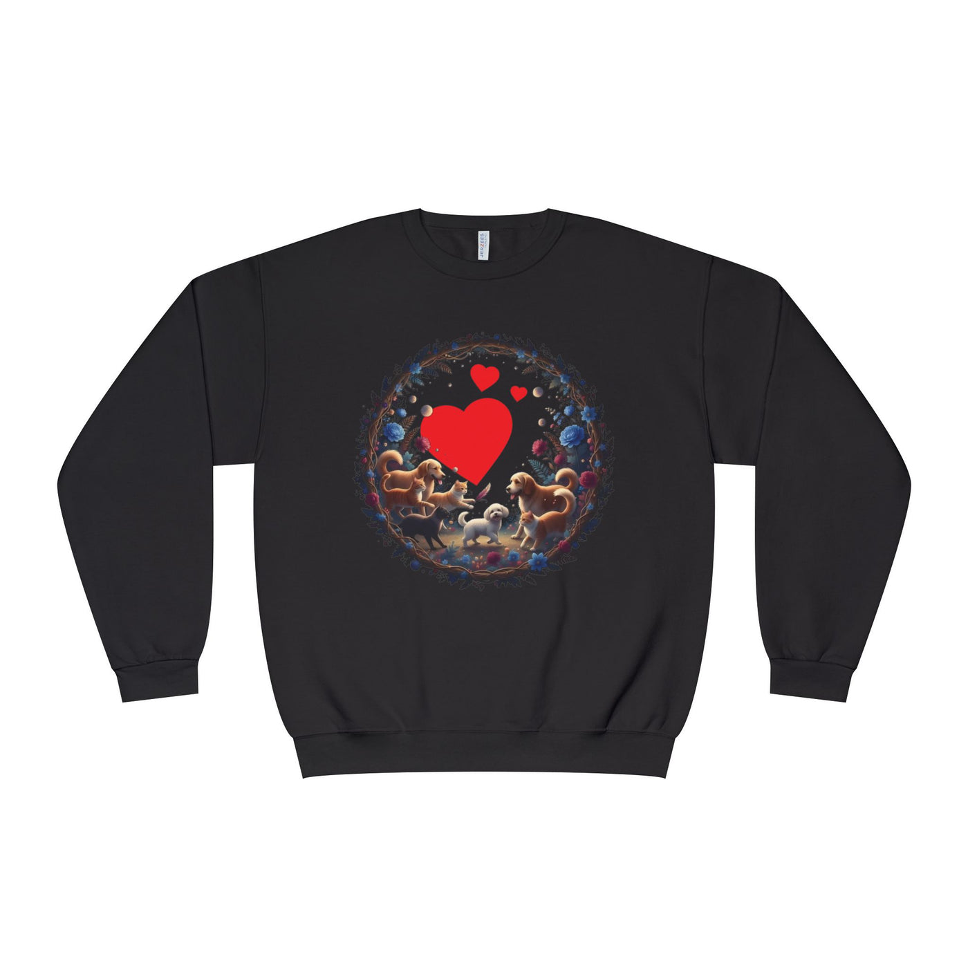 Cats & Dogs Full of Love Unisex NuBlend® Crewneck Sweatshirt