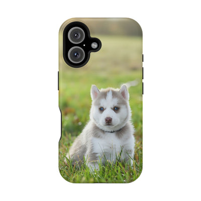 Magnetic Dog Case style 1 for Apple iPhone, Cute Puppy Phone Cover, Impact-Resistant Dog Lover Gift, Pet Protection Case, Animal-Themed Phone Accessory