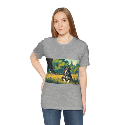 Adorable Dog comic style 2 Unisex Soft Tee | Cute Dog Lover's Shirt, Animal Graphic T-Shirt, Pet Themed Gift, Casual Wear