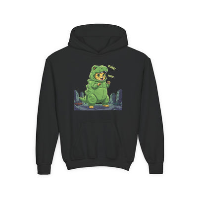 Cat cosplay Godzilla style 2 Unisex Kids Hoodie - Fun & Cozy Heavy Blend Sweatshirt with Cute Design