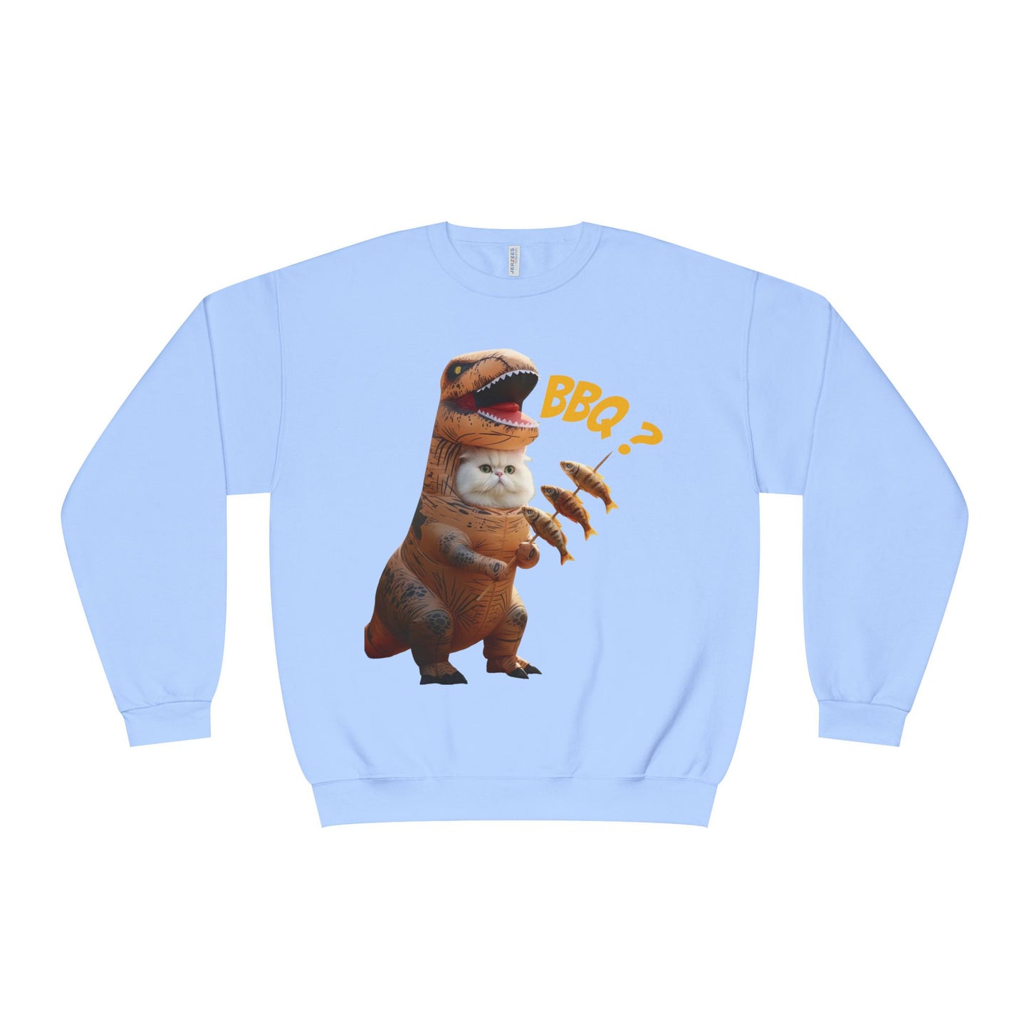 Tyrannosaurus Cat BBQ Unisex NuBlend Crewneck Sweatshirt