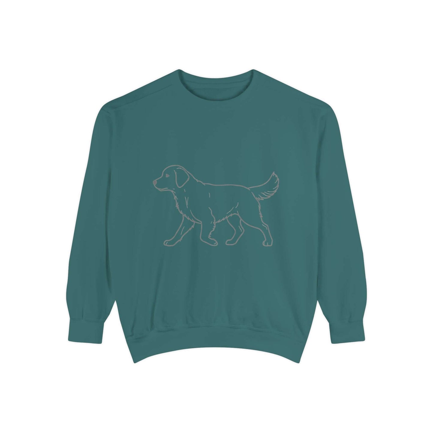 Walking Dog Shadow Cozy Graphic Unisex Crewneck Sweatshirt style 1