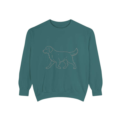 Walking Dog Shadow Cozy Graphic Unisex Crewneck Sweatshirt style 1