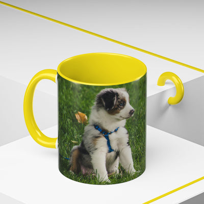 Dog Print Accent Coffee Mug - Dog Lover Gift, Cute Pet Mug, Animal Print Cup, Coffee Tea Mug, Unique Dog Themed Gift