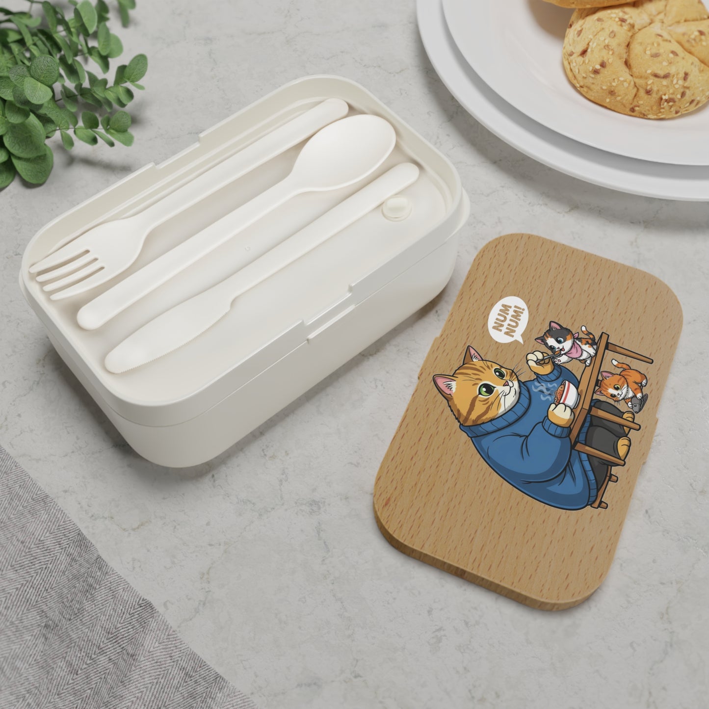 Cute Cat Themed Bento Lunch Box style 1