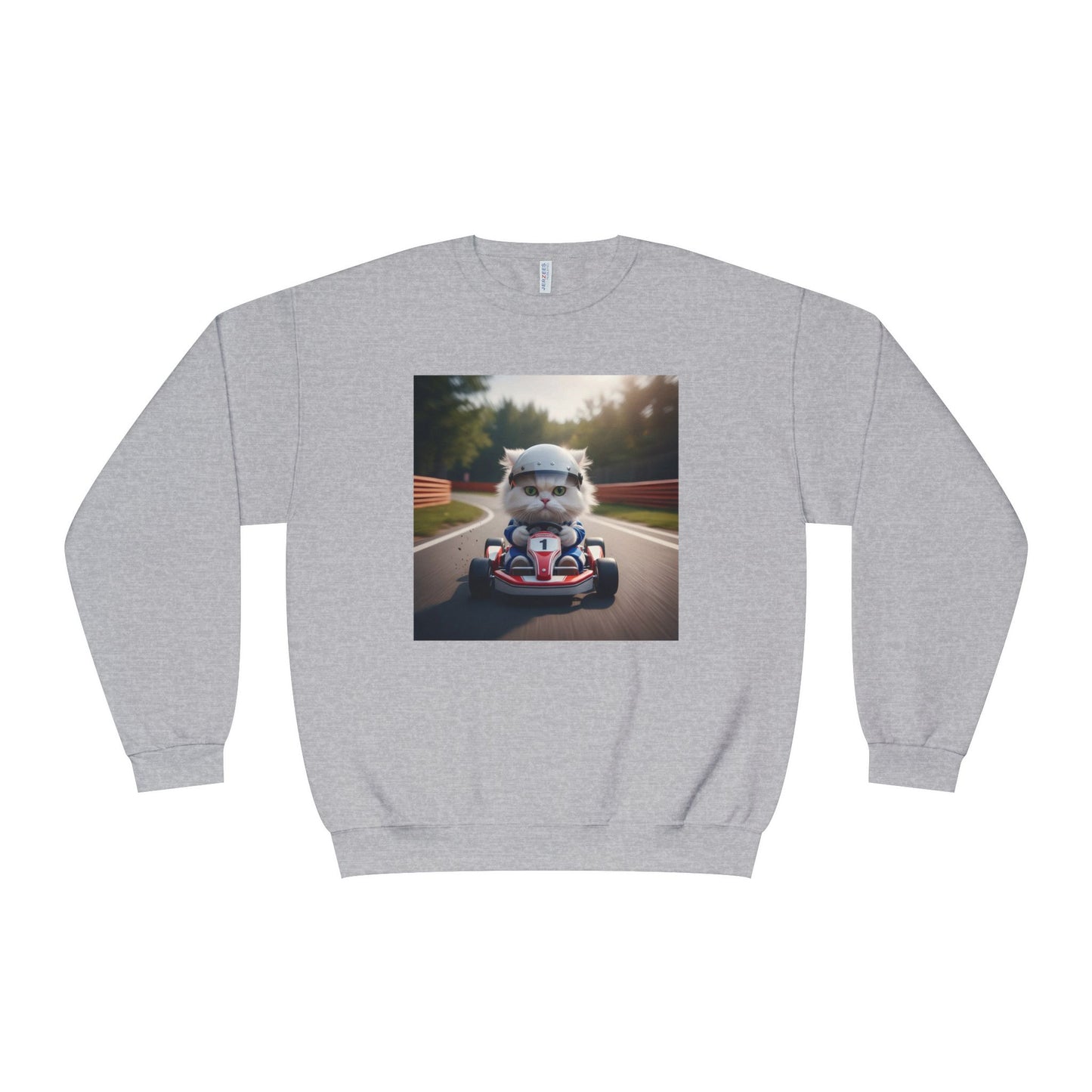 Go Kart Cat Unisex NuBlend Crewneck Sweatshirt style 1
