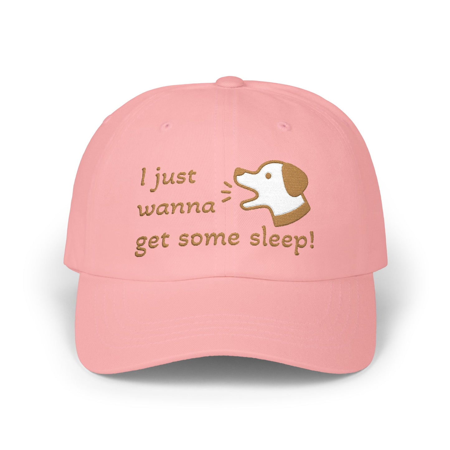 I Just Wanna Get Some Sleep Funny Dog Embroidered Dad Cap Hat