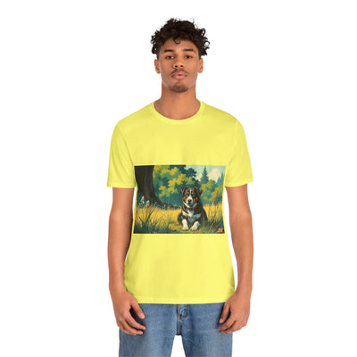 Adorable Dog comic style 2 Unisex Soft Tee | Cute Dog Lover's Shirt, Animal Graphic T-Shirt, Pet Themed Gift, Casual Wear