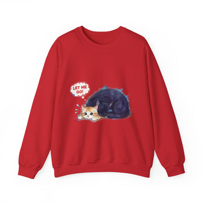 Watercolor painting style 1 Men & Women Cute Cat Pile Crewneck Sweatshirt