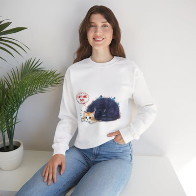 Watercolor painting style 1 Men & Women Cute Cat Pile Crewneck Sweatshirt