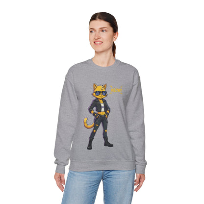 Cool Cat Unisex Heavy Blend Crewneck Sweatshirt style 4