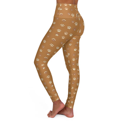 Cat Paw Print High Waisted Women Yoga Leggings style 3
