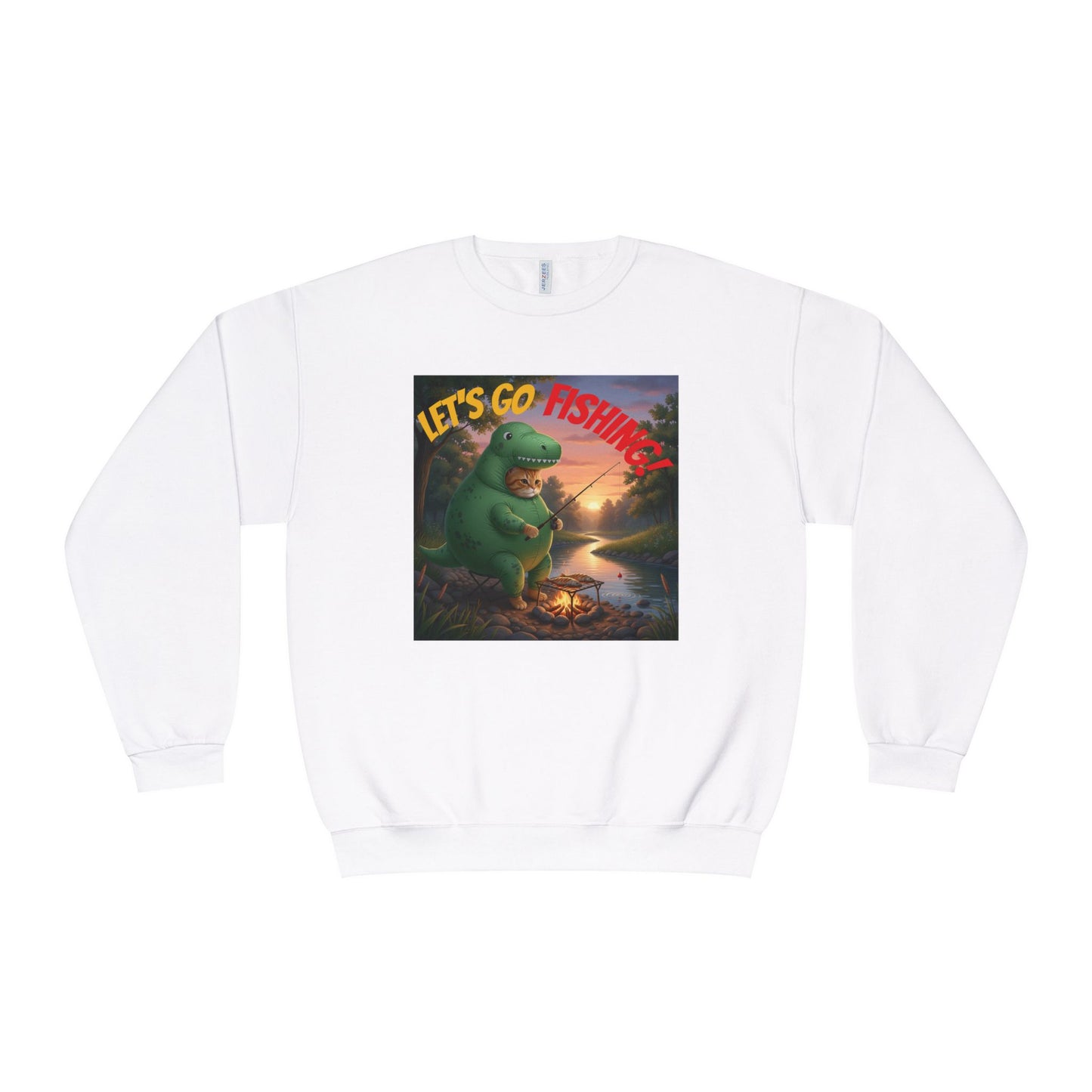 Crocodile Cat Fishing Unisex NuBlend Sweatshirt style 3