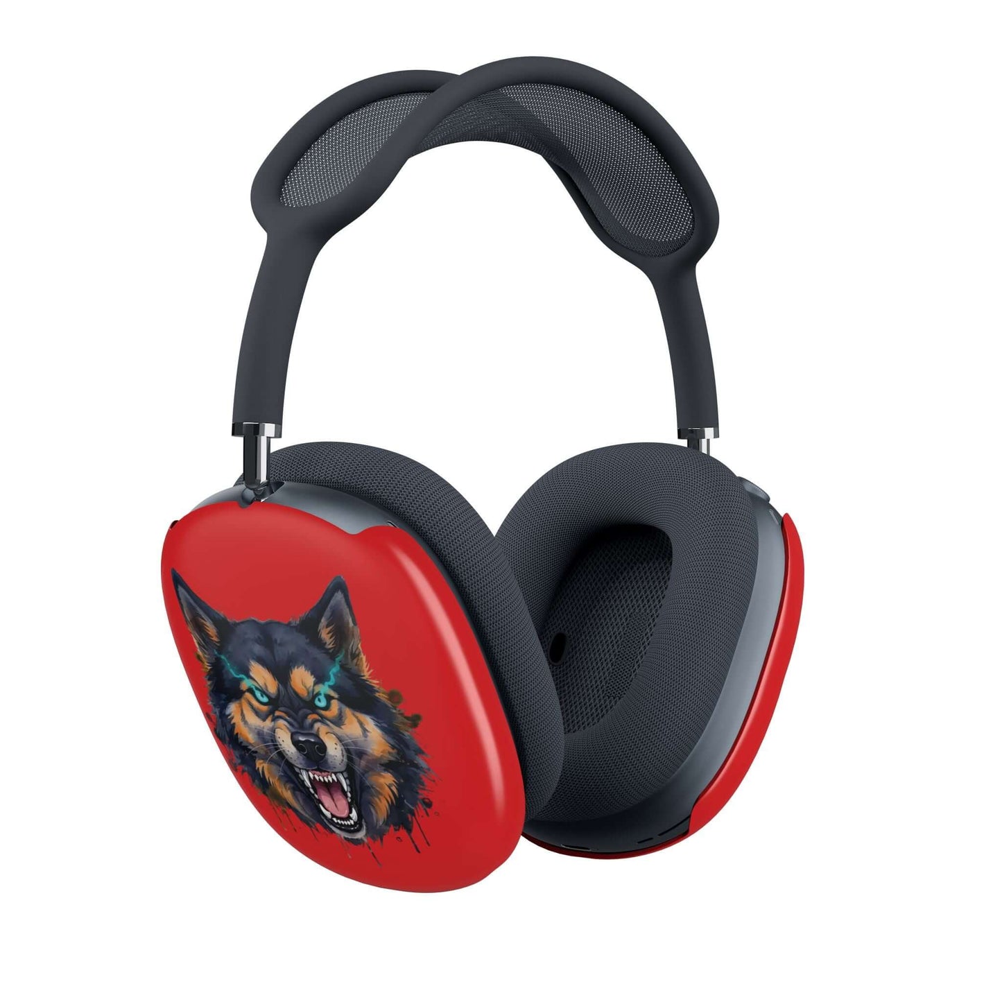 Red Angry Dog Head AirPods Max Protective Shells
