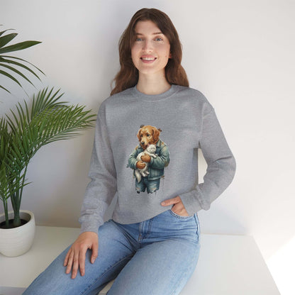 Watercolor Dog painting Unisex Crewneck Sweatshirt style 6