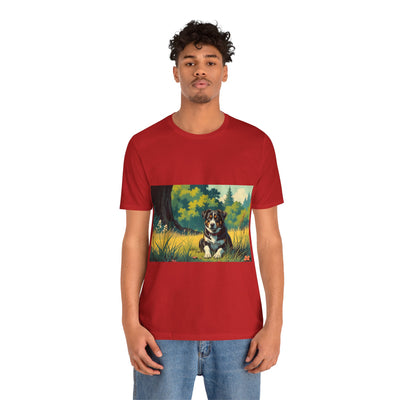 Adorable Dog comic style 2 Unisex Soft Tee | Cute Dog Lover's Shirt, Animal Graphic T-Shirt, Pet Themed Gift, Casual Wear