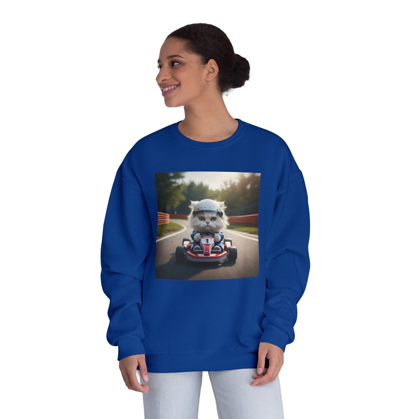 Go Kart Cat style 1 Unisex NuBlend® Crewneck Sweatshirt