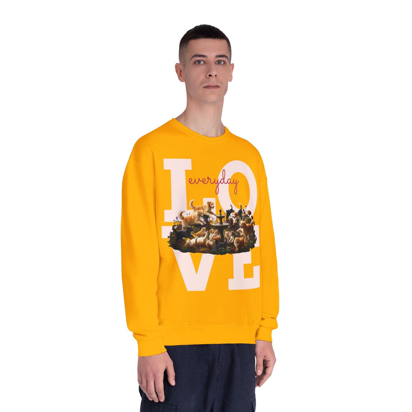 Love Everyday Cats & Dogs Unisex NuBlend Crewneck Sweatshirt