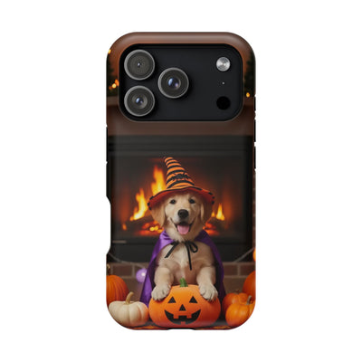 Halloween cute puppy photo style 1 Magnetic Impact-Resistant Phone Case, Cute Dog Design, Pet Owner Gift, Animal Lover Accessory, Birthday Gift for Dog Lovers